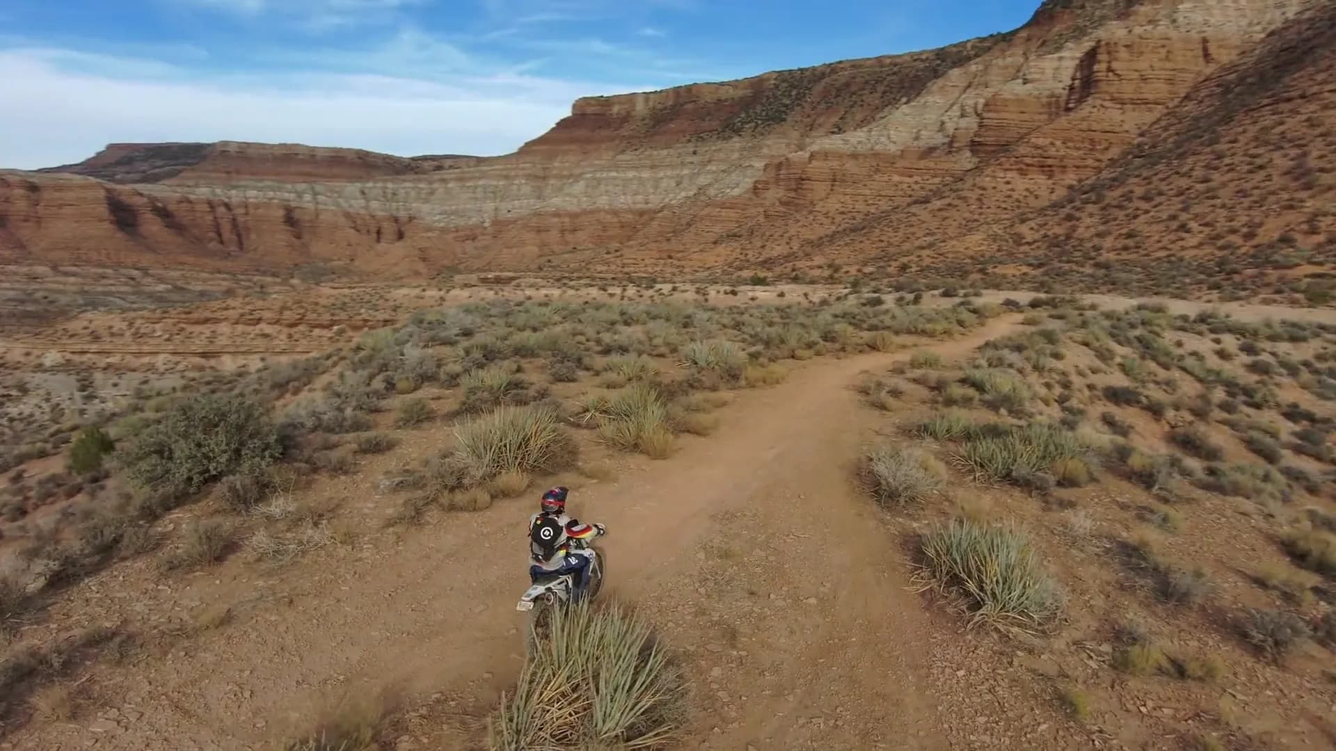 Dirt bike riders on off-road trail in Hurricane, Utah